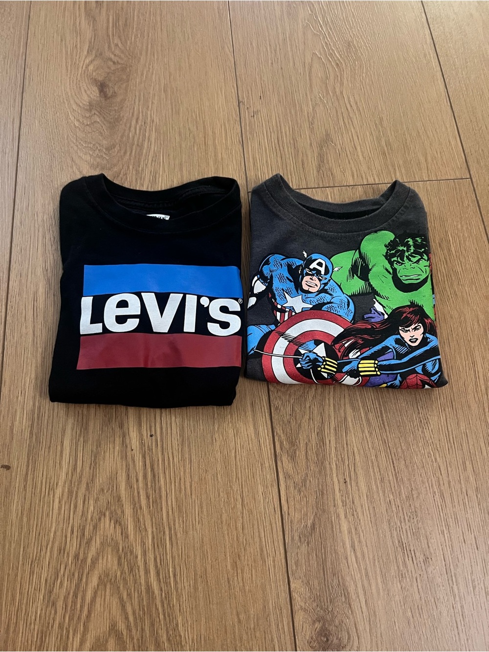 Levi's Black Tee with Blue & Red Logo - Kids